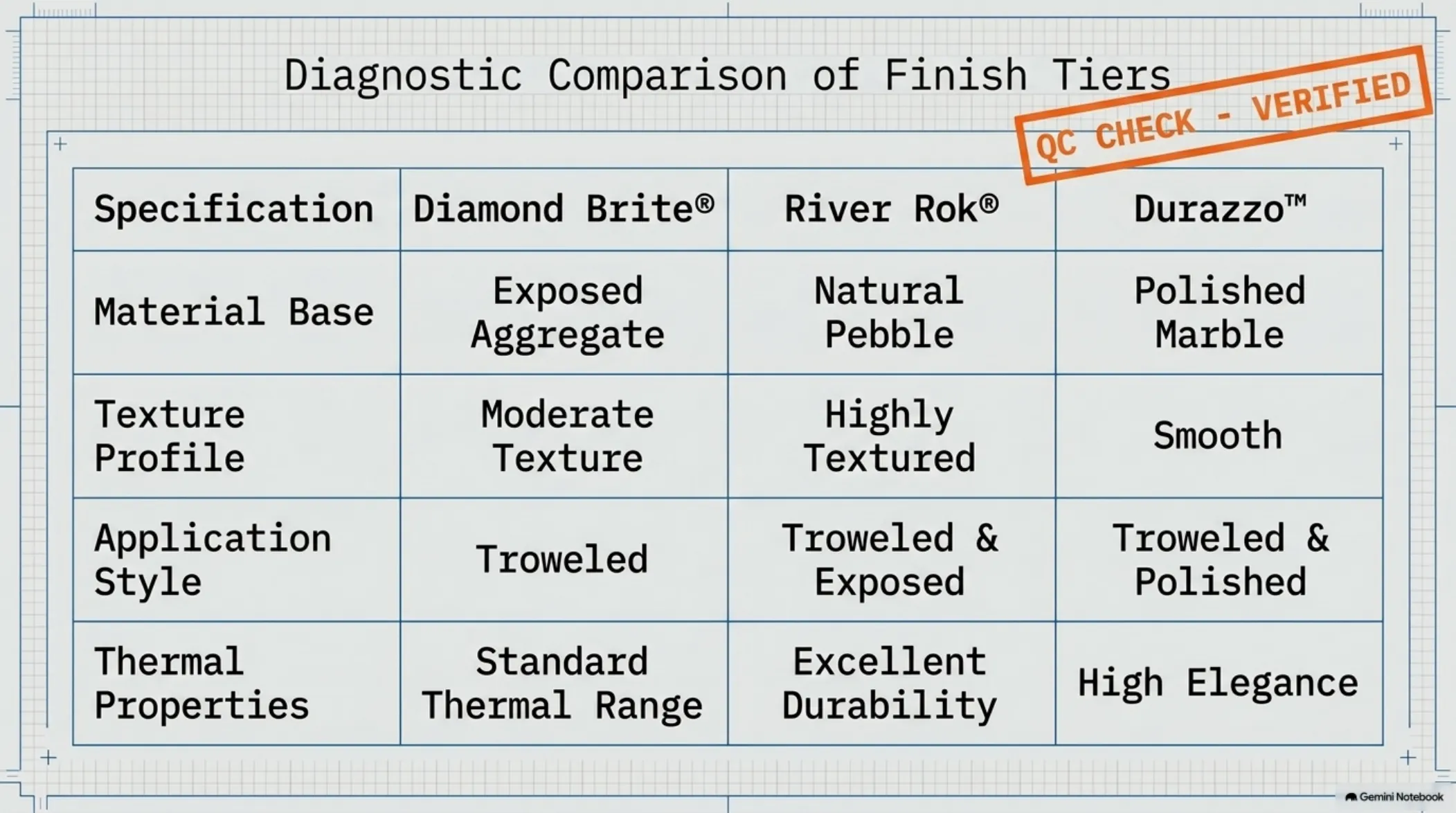 SGM Pool Finishes — Technical Specifications — slide 3
